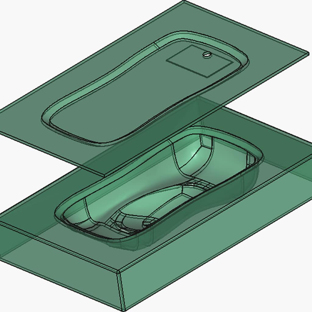 Composite mould for welded balloon